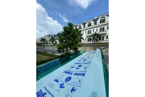 Tấm poly đặc solar light màu xanh lá