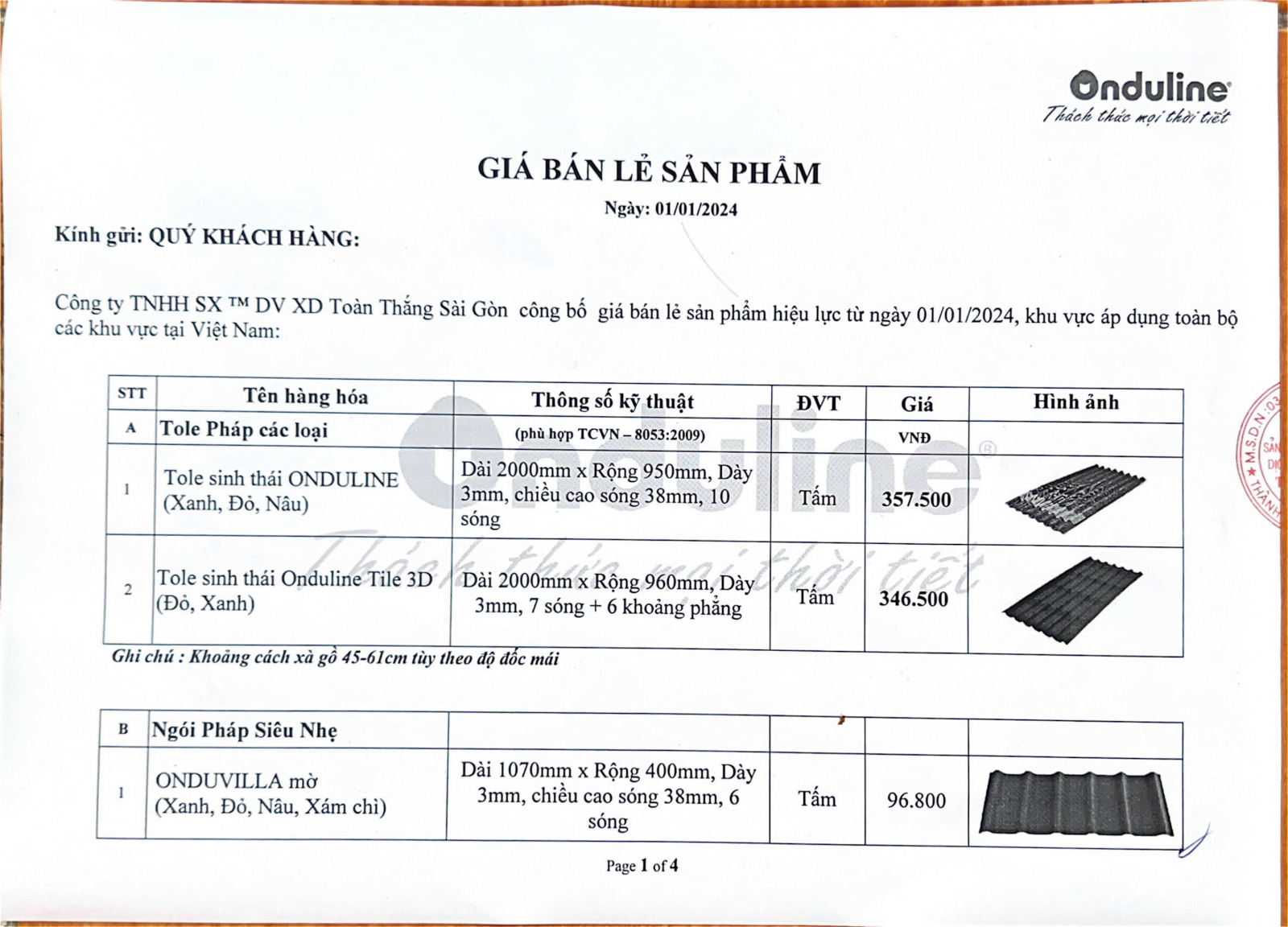 giá thi công tấm lợp sinh thái