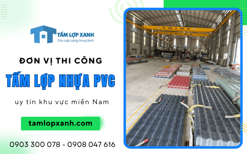 thi công tấm lợp nhựa PVC