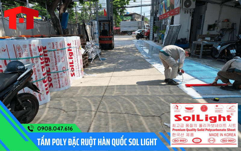 tấm poly đặc ruột Hàn Quốc