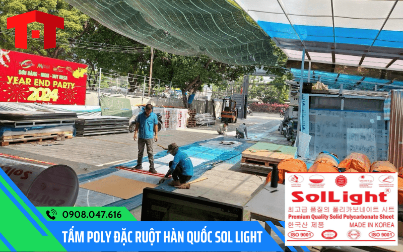 tấm poly đặc ruột Hàn Quốc