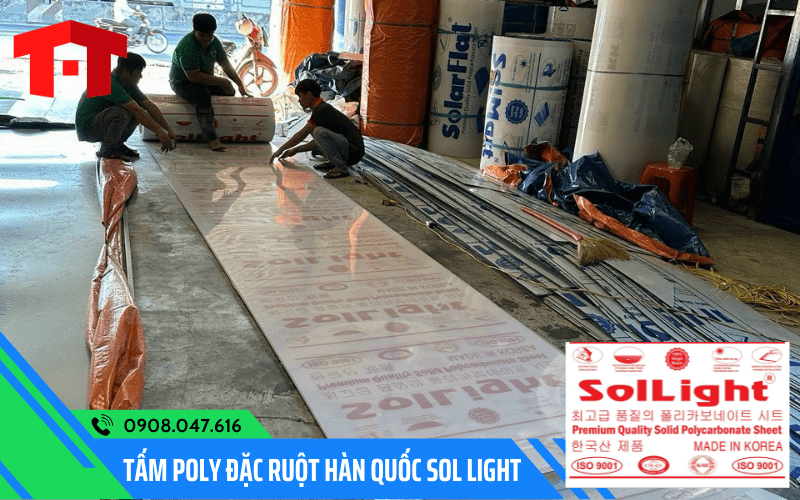 tấm poly đặc ruột Hàn Quốc