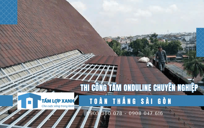 thi công tấm Onduline